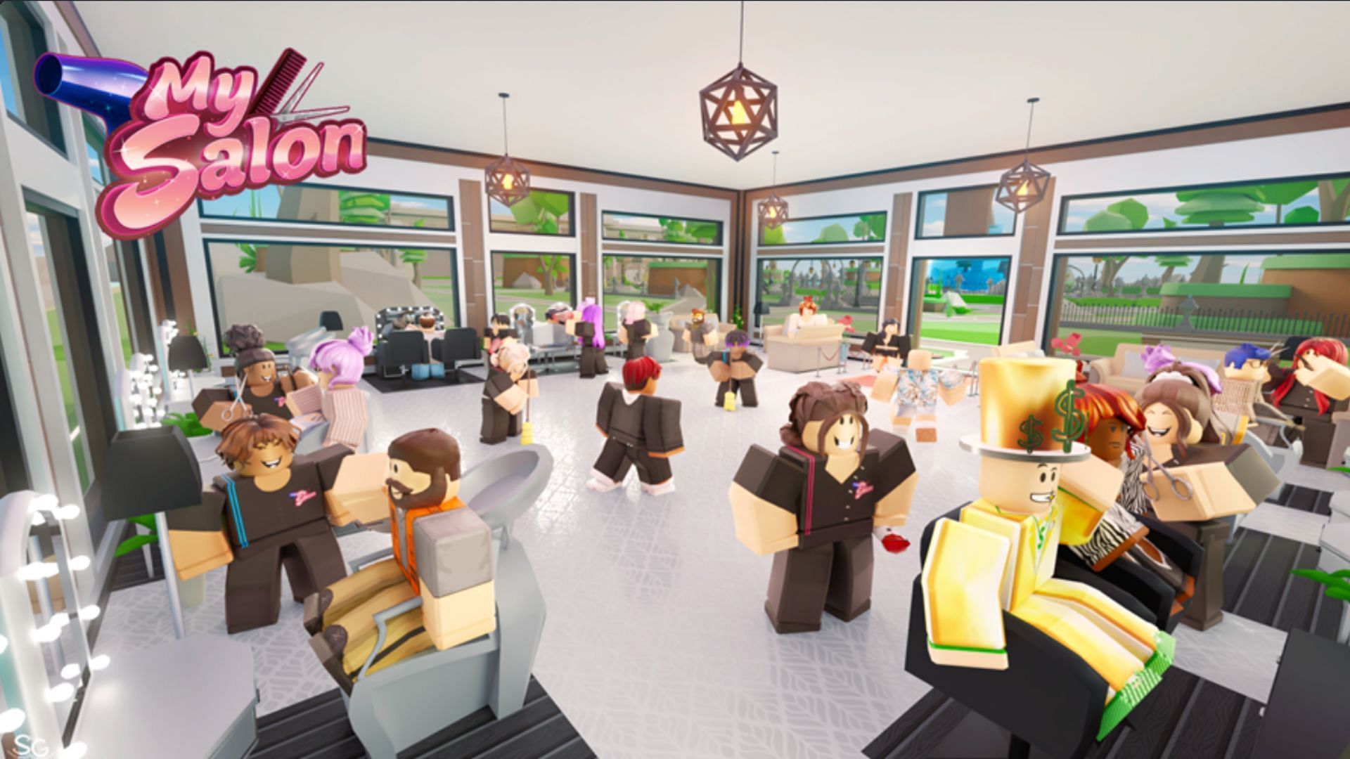Create and manage your dream salon (Image via Roblox)